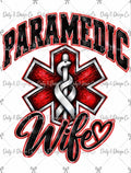 Red Paramedic Wife Digital Design