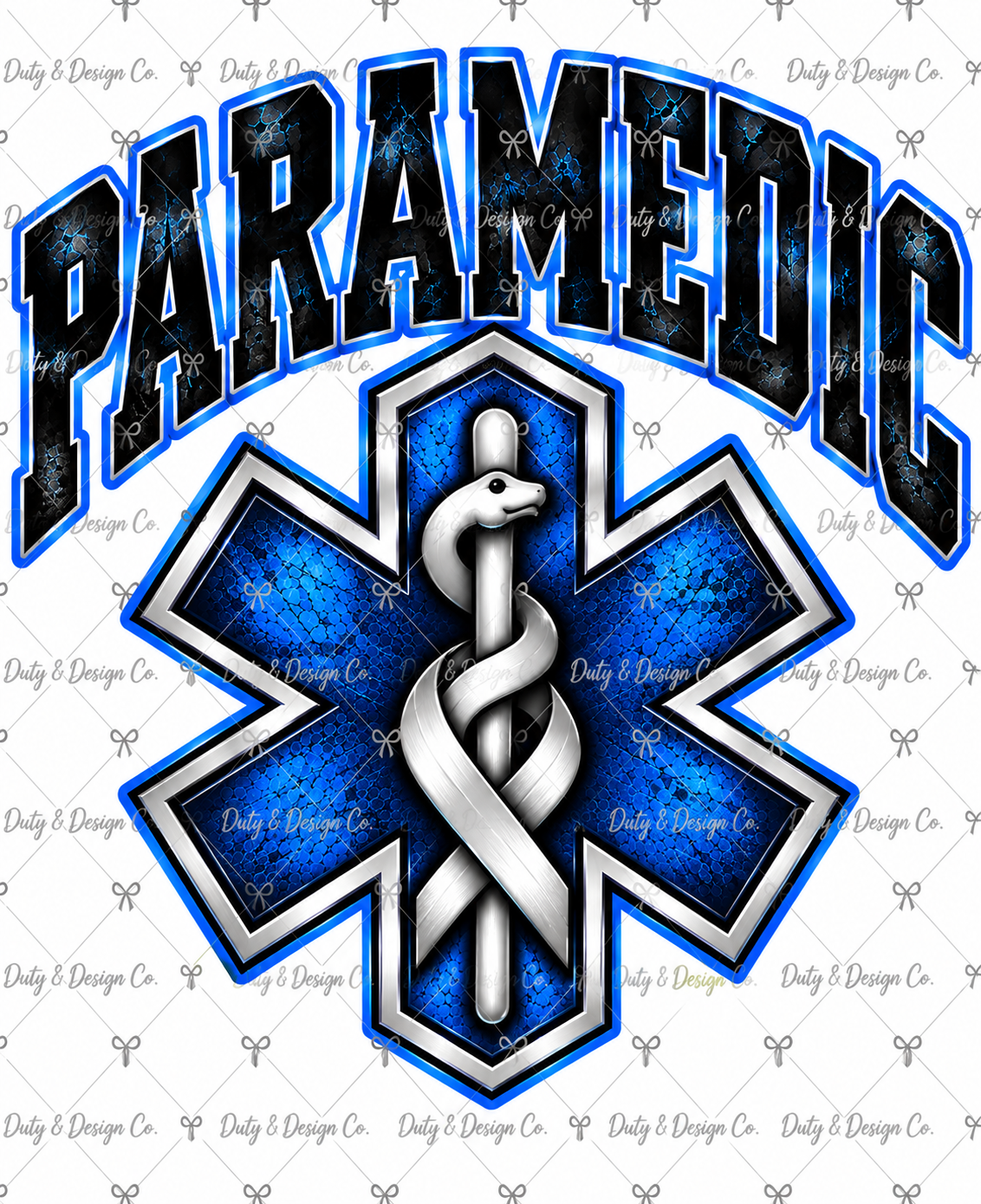 Blue Paramedic Digital Design
