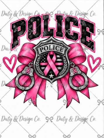 Pink Police- Breast Cancer Awareness Digital Design