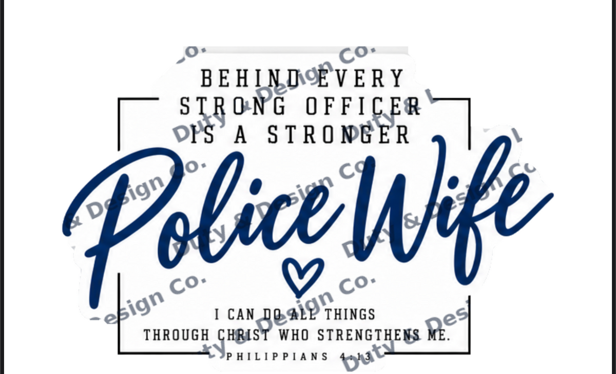 Police Wife Scripture Digital Design